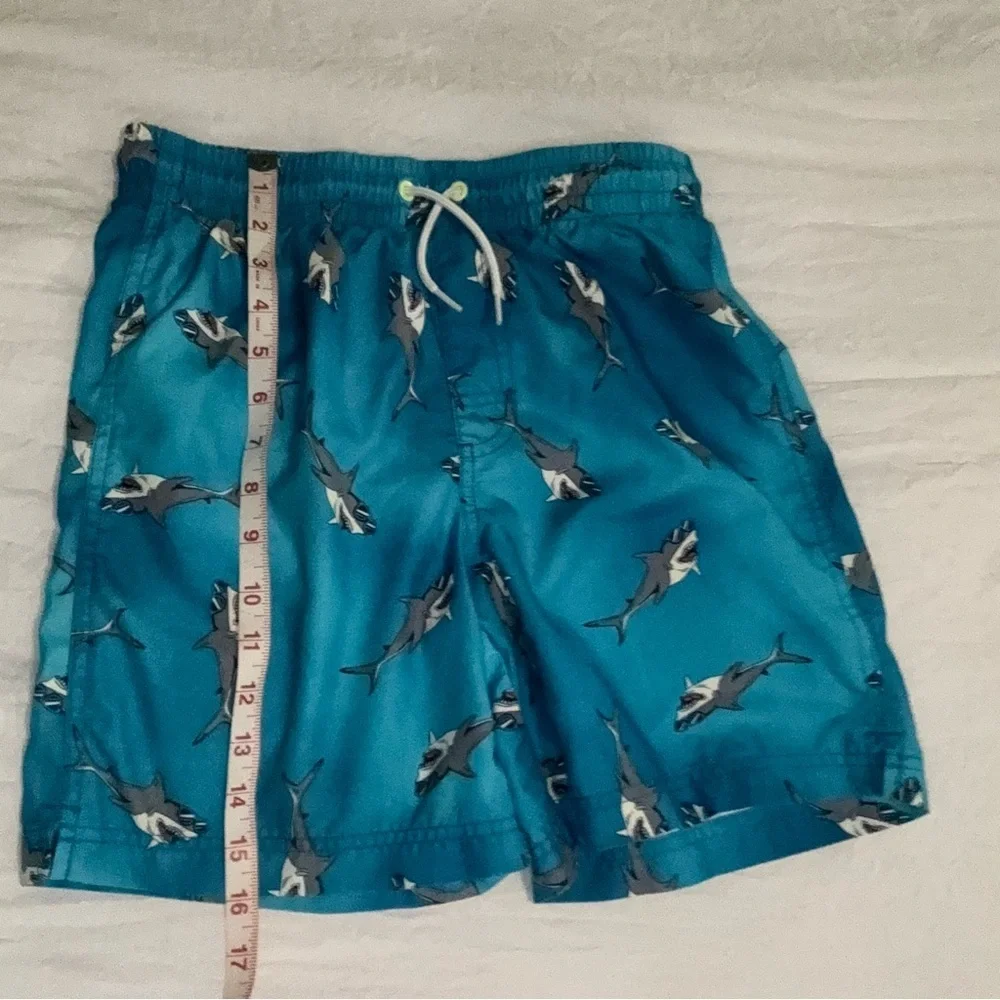 Old Navy Teal Shark‎ Print Swim Shorts